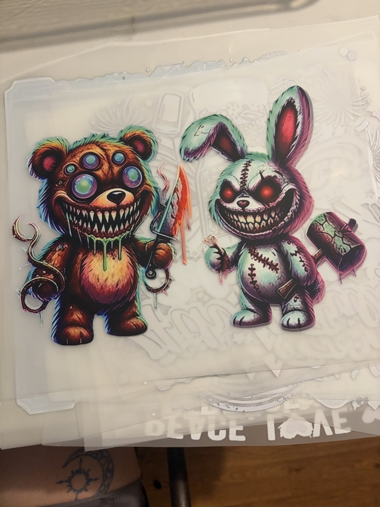bad bear and rabbit size M