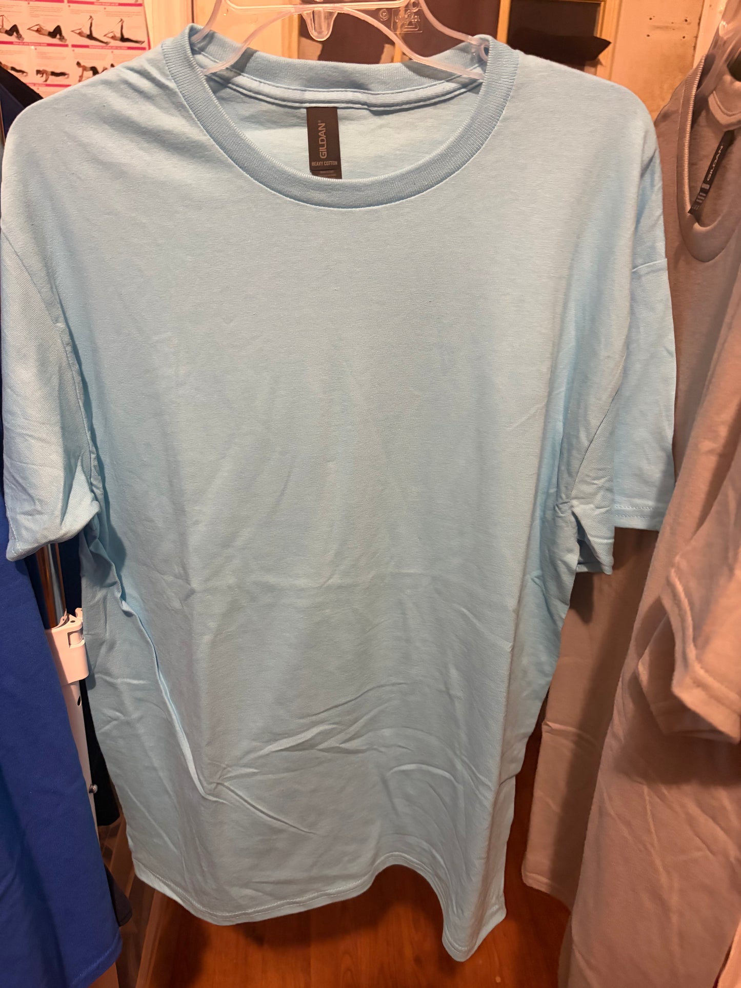 light blue (GILDAN) SIZE L
