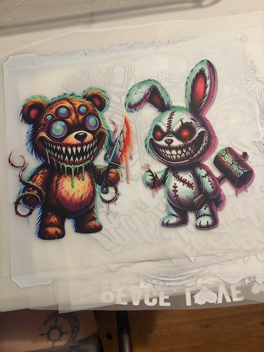 bad bear and rabbit size M