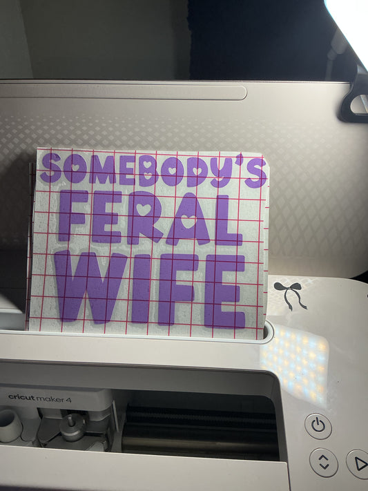 Feral wife decal