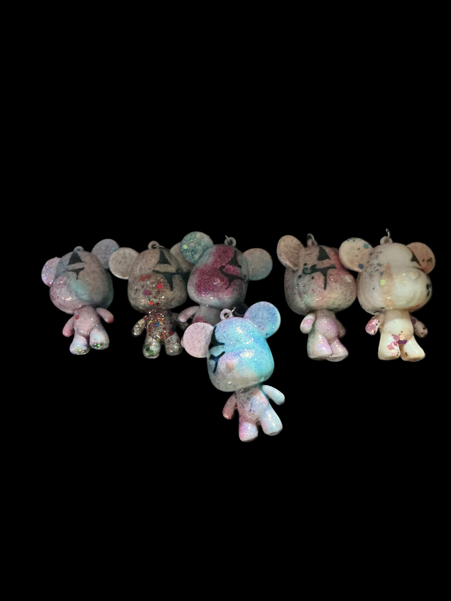 Multi-colored Bear key chains