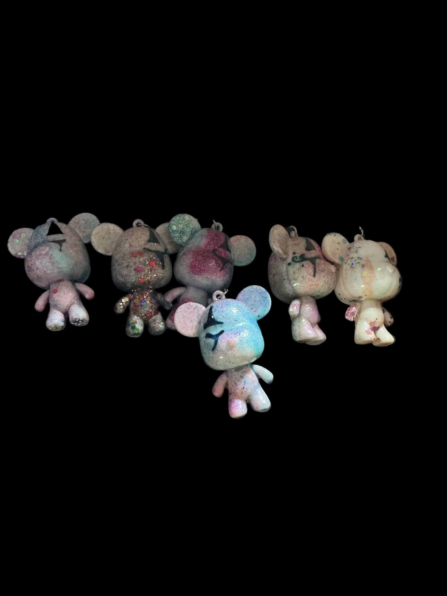 Multi-colored Bear key chains