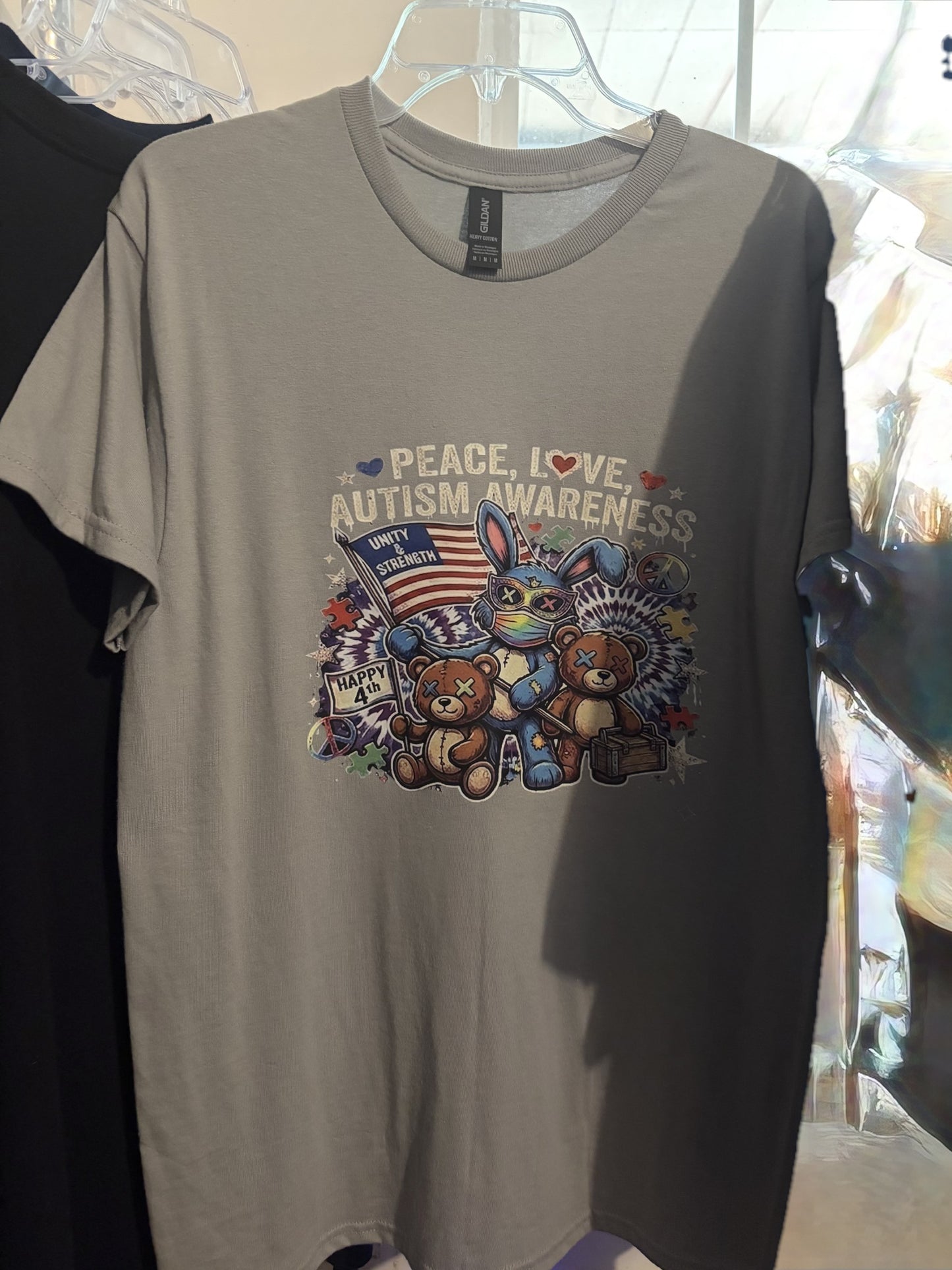 premade 4 of July Autism awareness shirt (GILDAN)