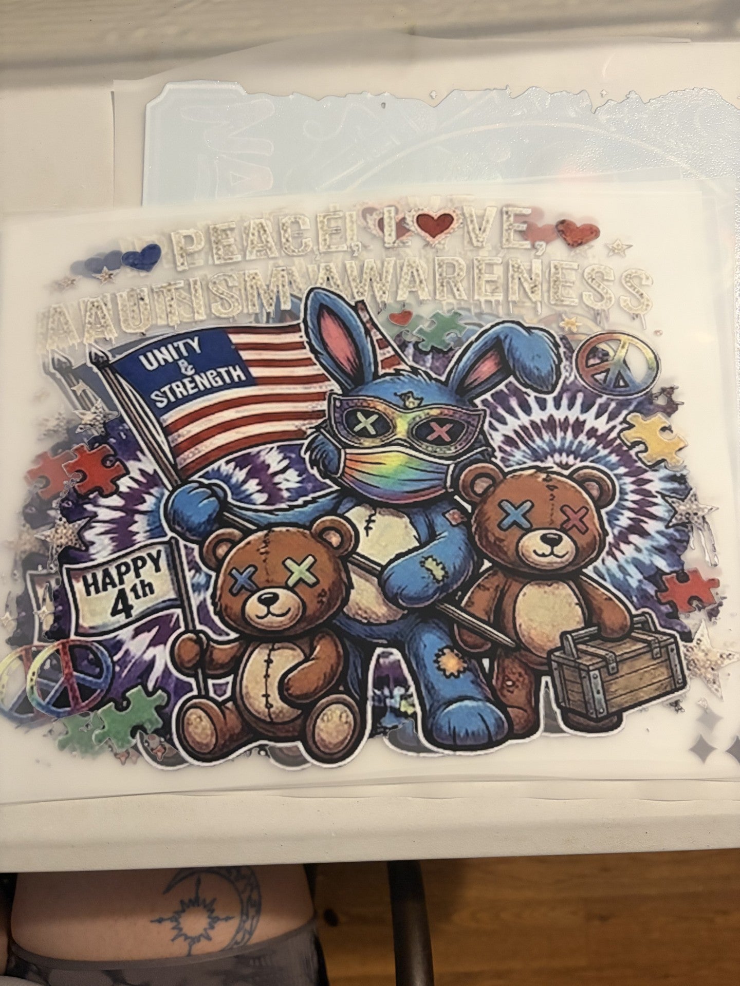 peace, love, autism size m